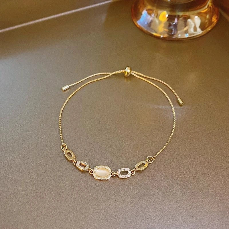 New Luxury Gold Zircon Bracelet for Women Elegant