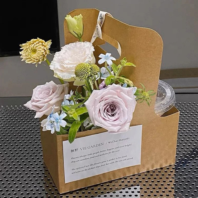 Coffee Flower Cake Dessert Packaging Box Portable
