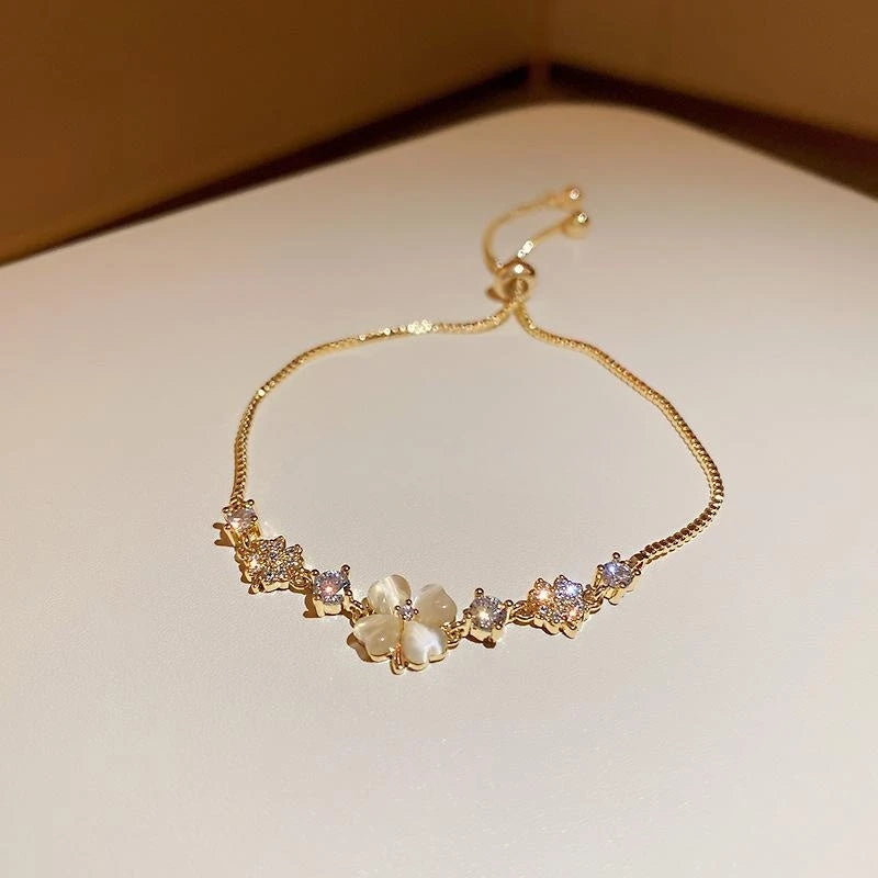 New Luxury Gold Zircon Bracelet for Women Elegant