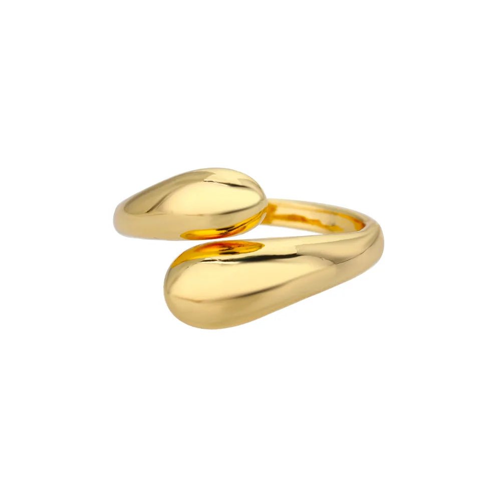 Stainless Steel Rings for Women Waterproof Open Gold