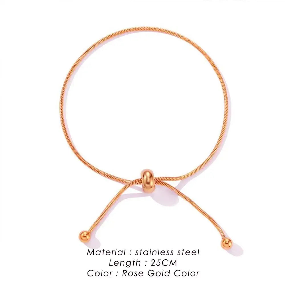 Personalized Snake Chain Adjustable Y Necklace