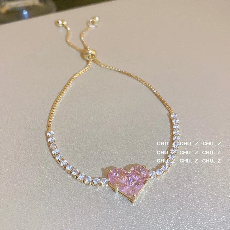 New Luxury Gold Zircon Bracelet for Women Elegant