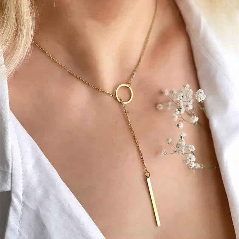 Cross-border Couple Cavicle Chain Geometric Heart