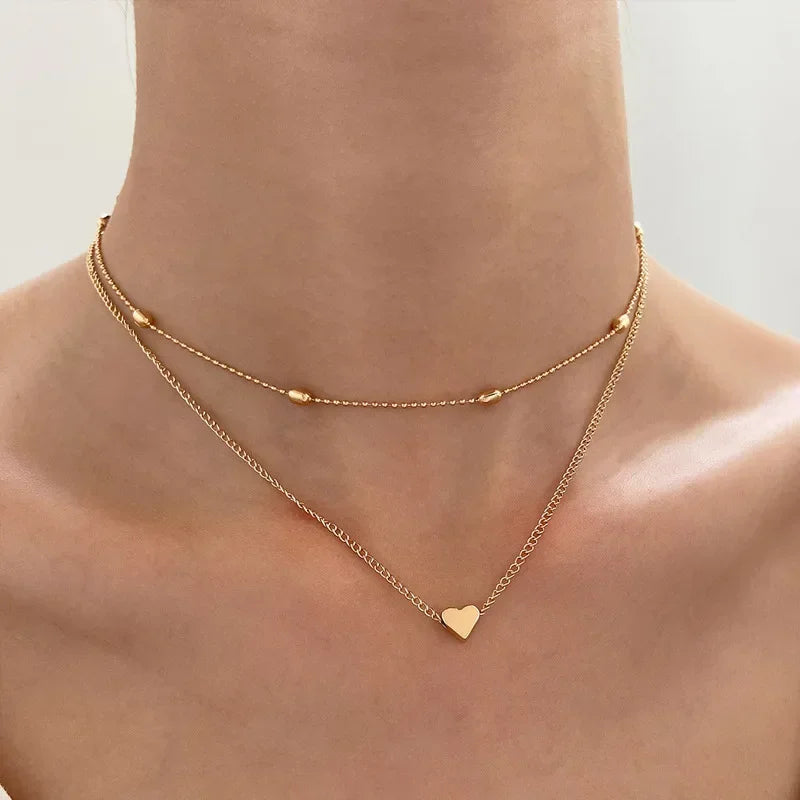 Multilayer Pendant Necklace on Neck Chain Women