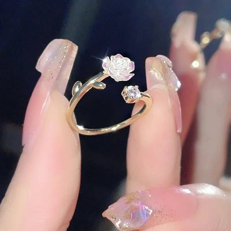 Zirconia Rose Cherry Blossom Tulip Luxury Zircon Flower