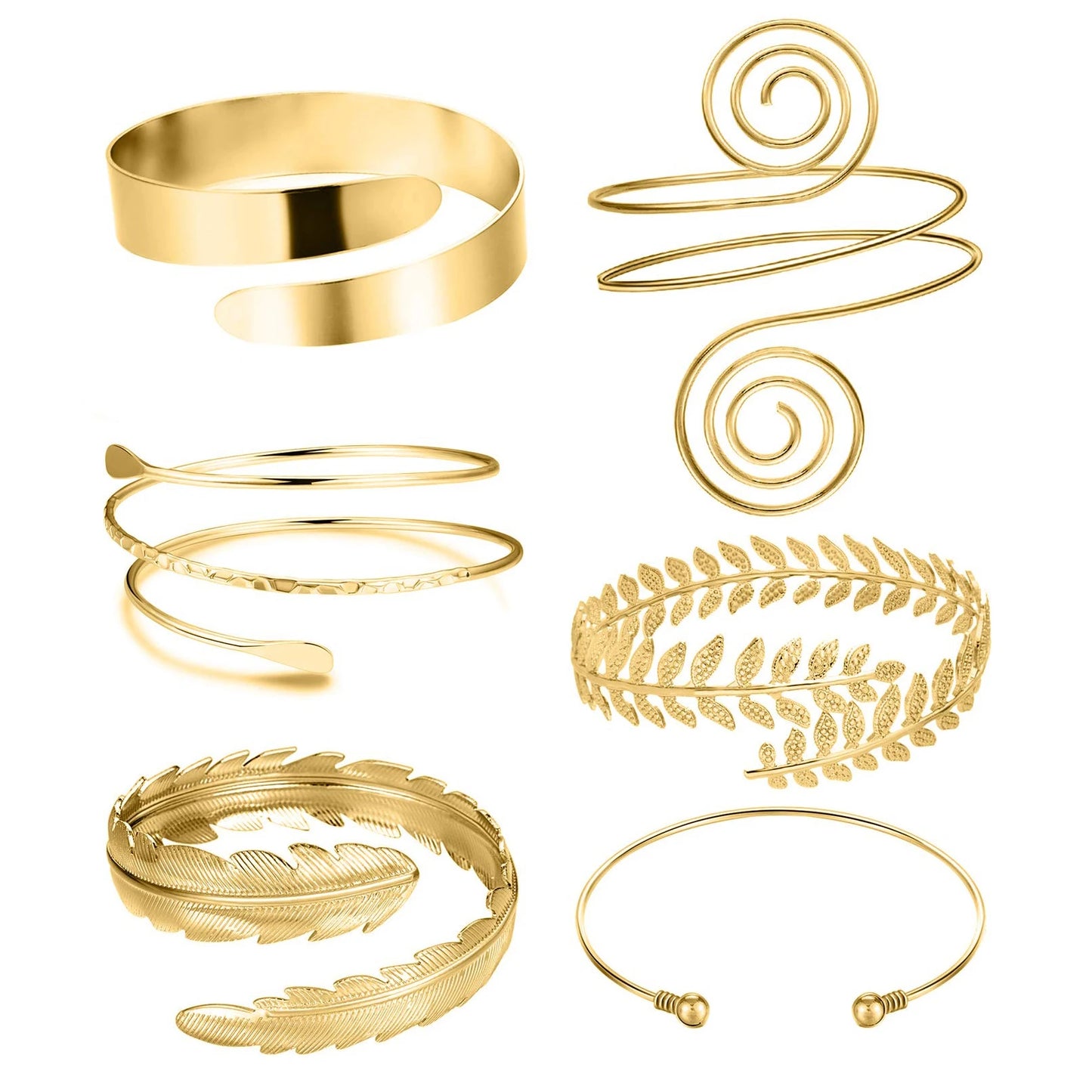 FTCY Upper Arm Bracelet for Women Silver Gold Color