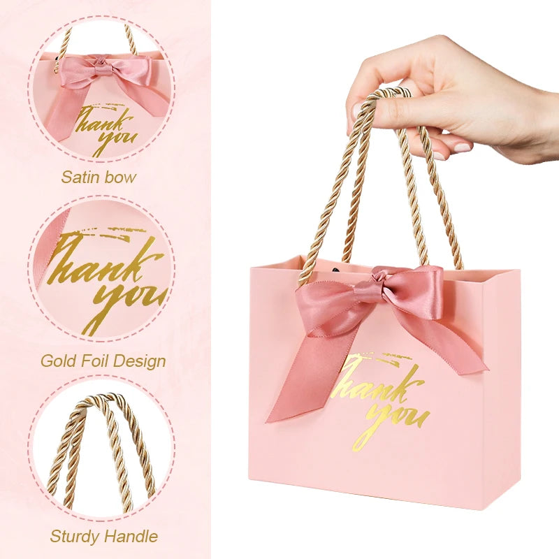 Thank You Gift Bags Reusable Paper Party Bags