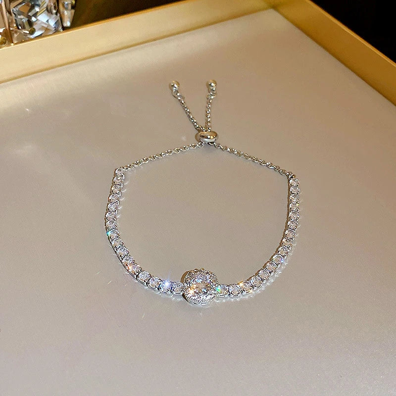 New Luxury Gold Zircon Bracelet for Women Elegant