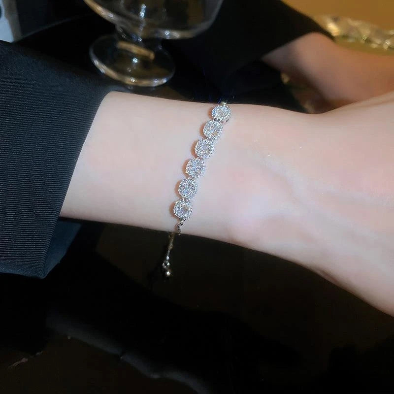 New Luxury Gold Zircon Bracelet for Women Elegant
