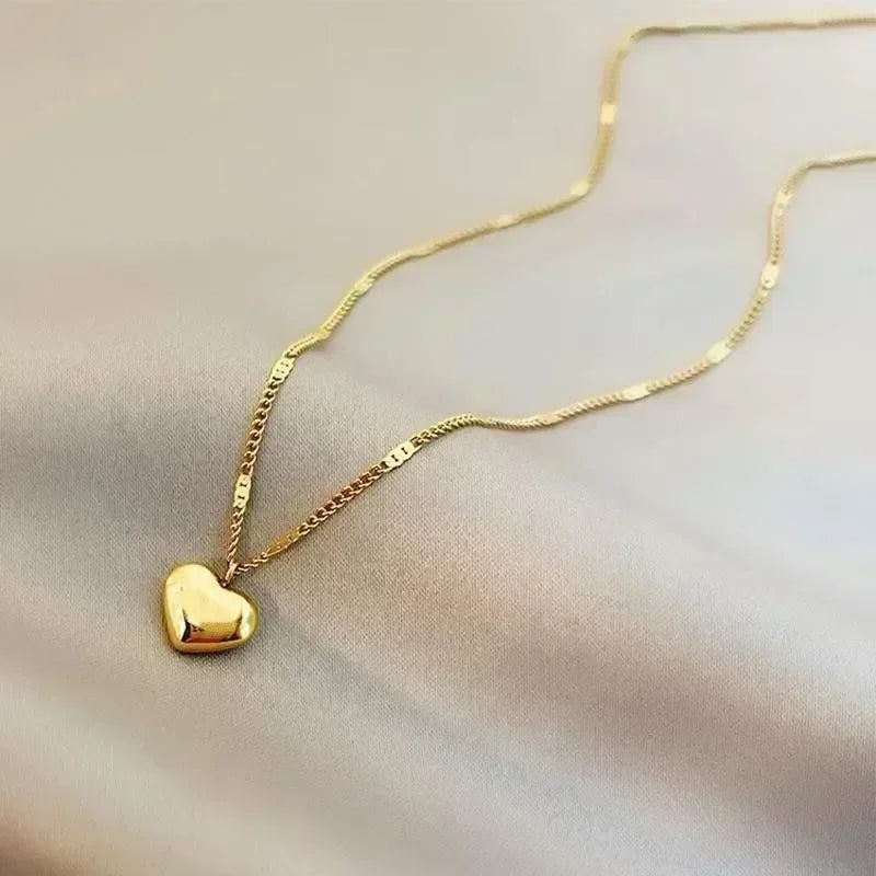 Cross-border Couple Cavicle Chain Geometric Heart