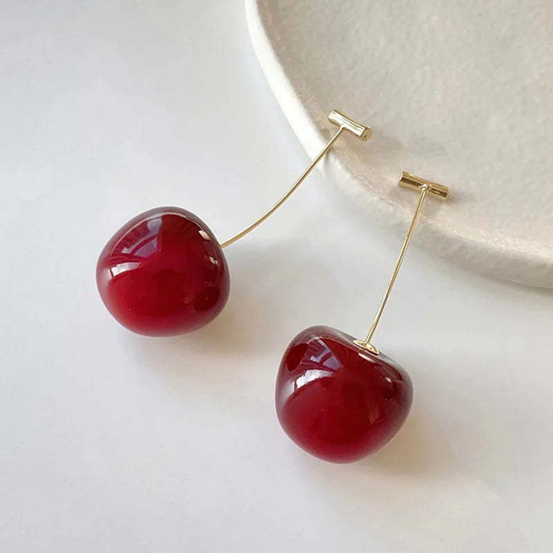 Retro Double Loop Design Drop Earrings Gold Silver Color