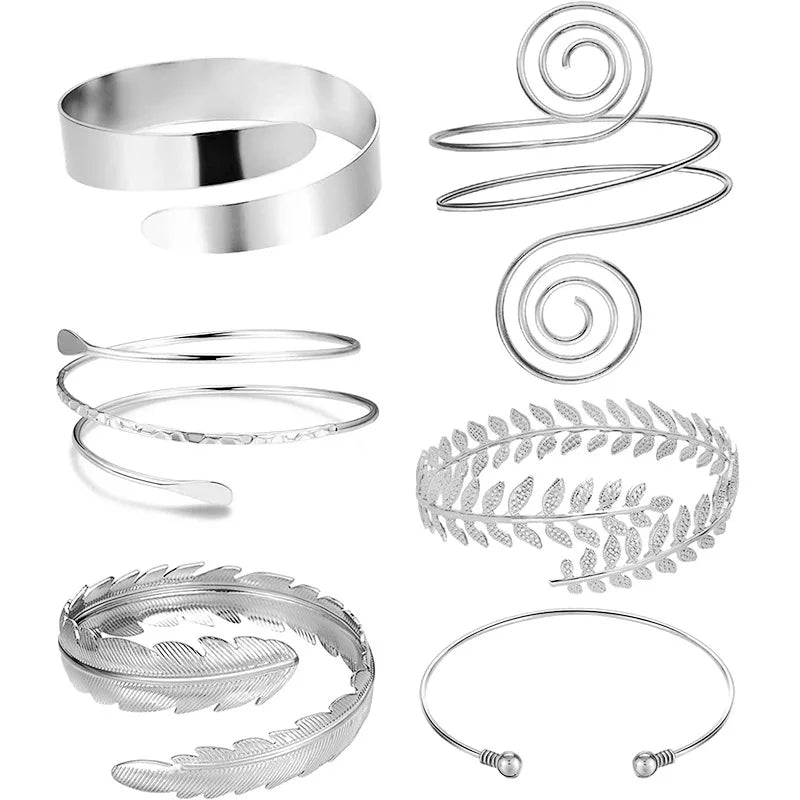 FTCY Upper Arm Bracelet for Women Silver Gold Color