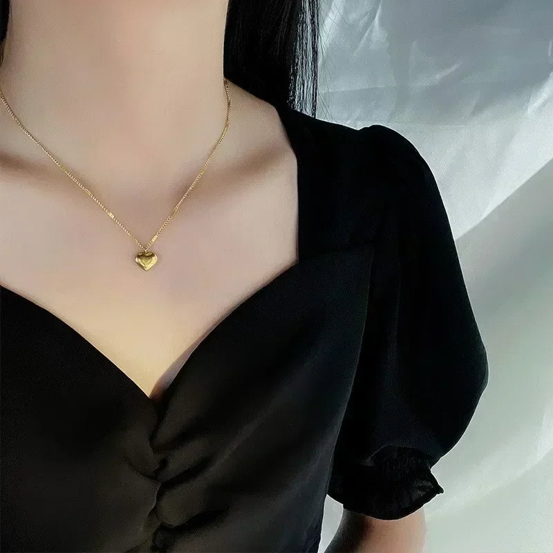 Cross-border Couple Cavicle Chain Geometric Heart