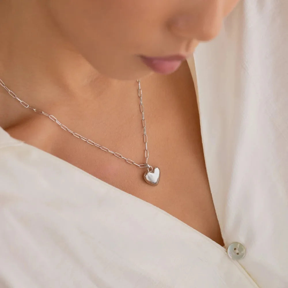 Cross-border Couple Cavicle Chain Geometric Heart