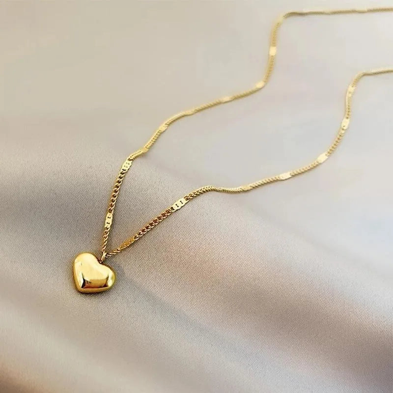 Cross-border Couple Cavicle Chain Geometric Heart