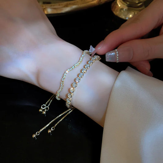 Wave Geometry Adjustable Bracelet Bangle Luxury Fashion