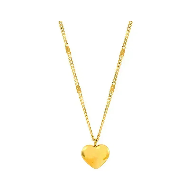 Cross-border Couple Cavicle Chain Geometric Heart