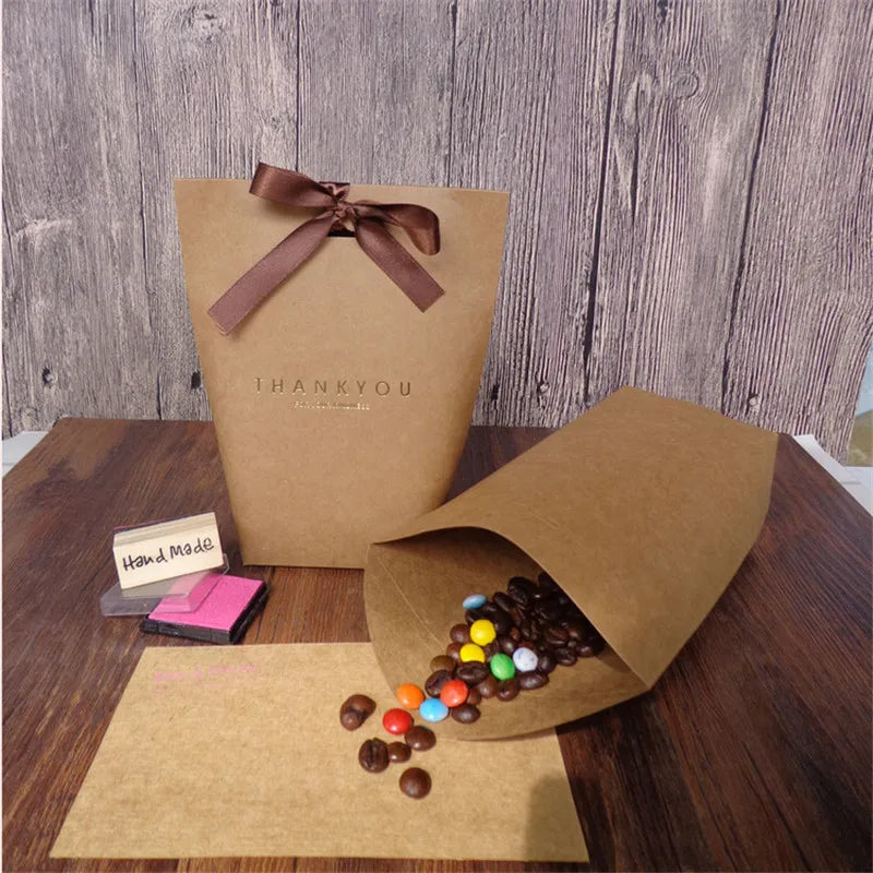 Black White Bronzing French Merci Paper Candy Bag
