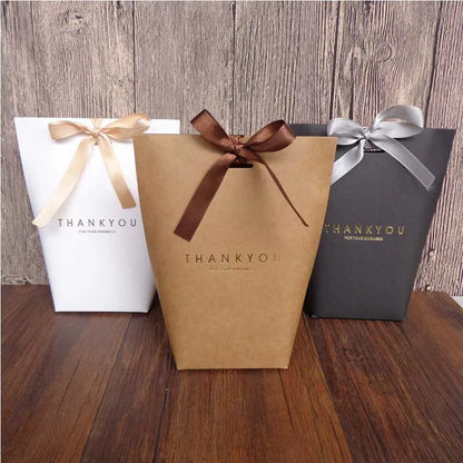 Black White Bronzing French Merci Paper Candy Bag