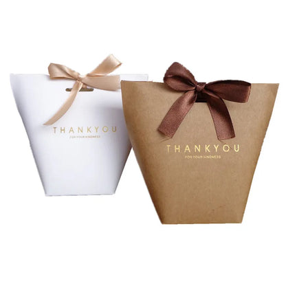 Black White Bronzing French Merci Paper Candy Bag
