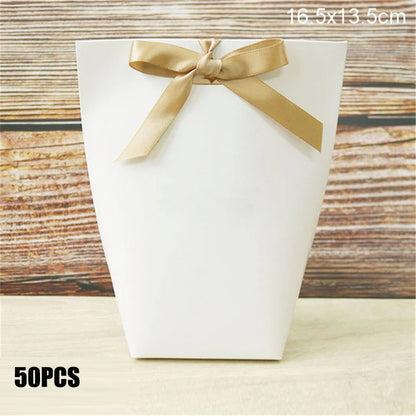 Black White Bronzing French Merci Paper Candy Bag