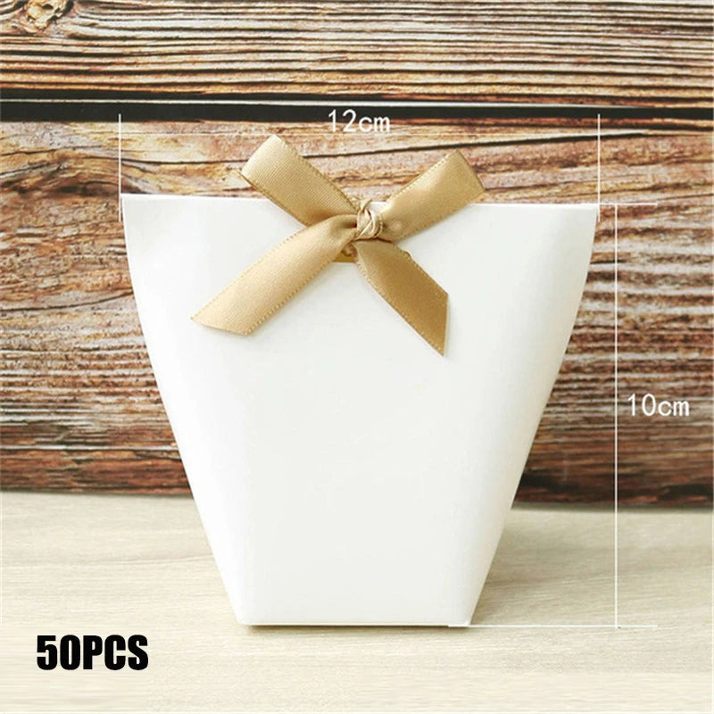 Black White Bronzing French Merci Paper Candy Bag