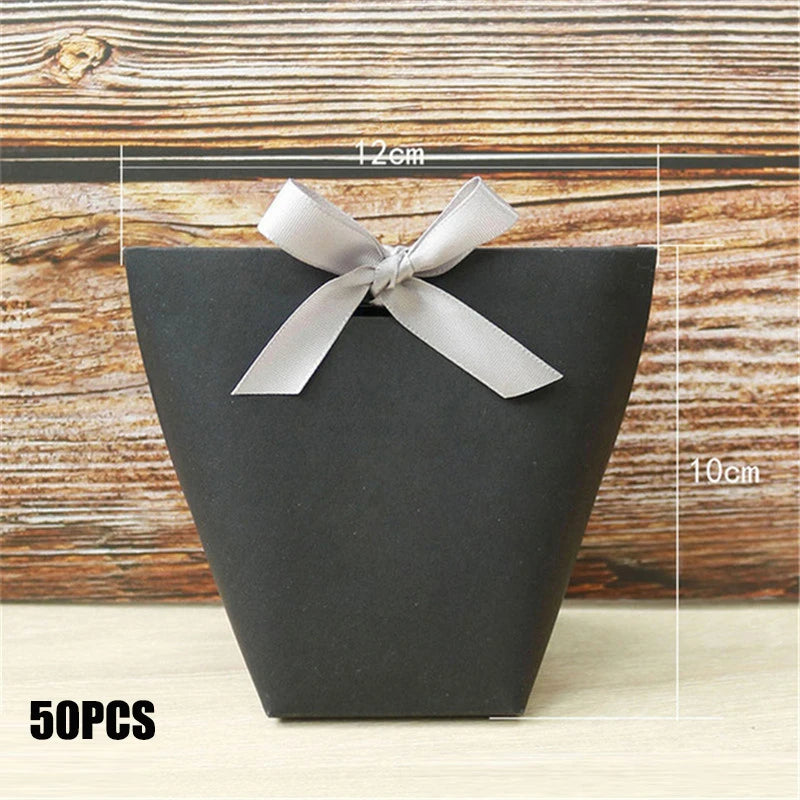 Black White Bronzing French Merci Paper Candy Bag