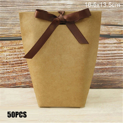 Black White Bronzing French Merci Paper Candy Bag