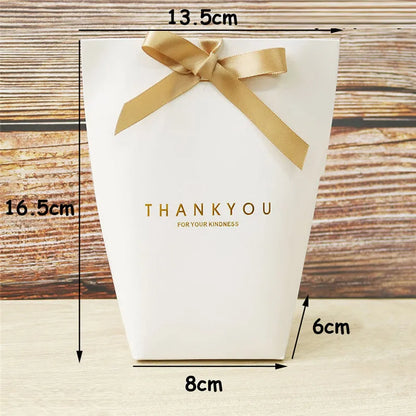 Black White Bronzing French Merci Paper Candy Bag