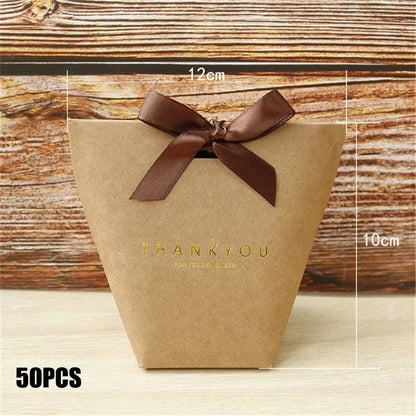 Black White Bronzing French Merci Paper Candy Bag