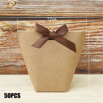 Black White Bronzing French Merci Paper Candy Bag
