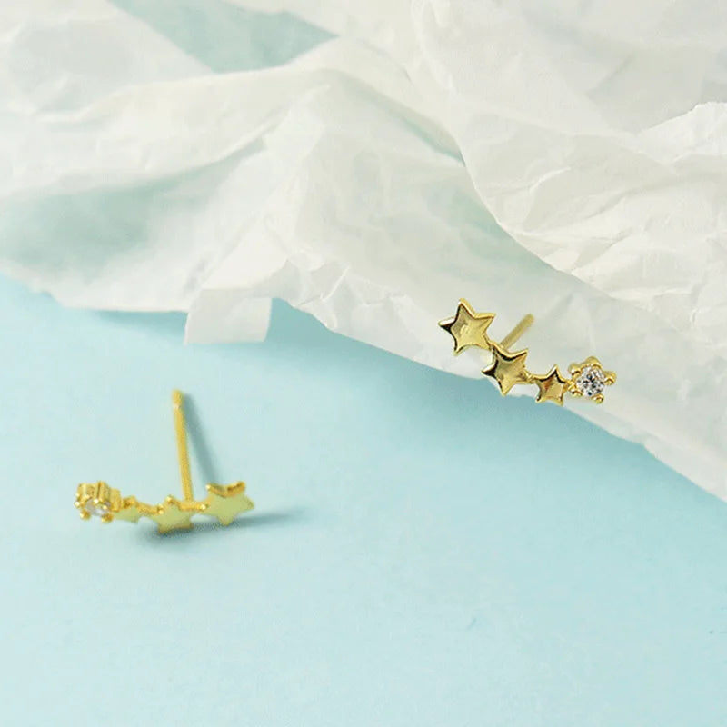 VENTFILLE Sterling Silver Star Earring for Women Girl Personal