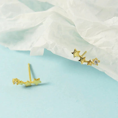 VENTFILLE Sterling Silver Star Earring for Women Girl Personal