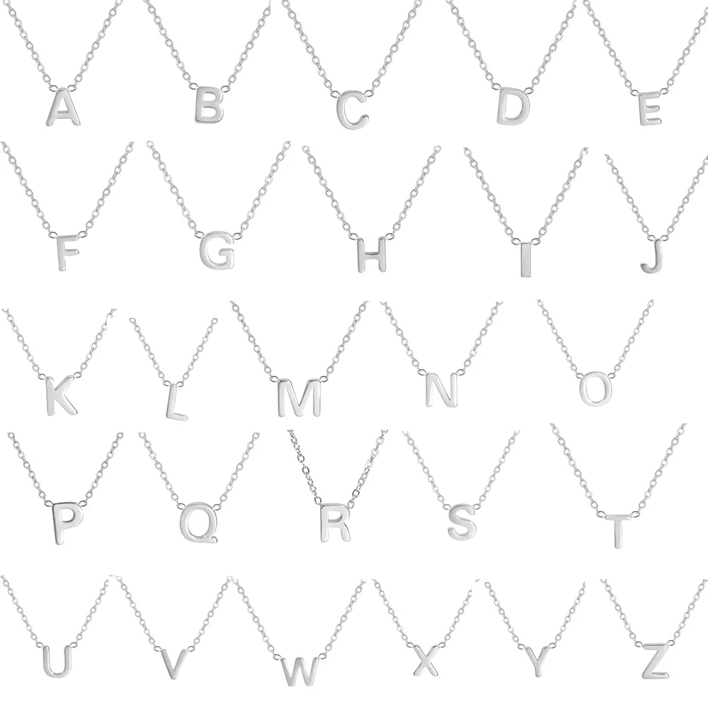 Cazador Minimalist Initial A-Z Letter Necklace for Women