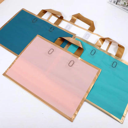 Custom logo frosted shopping bags plastic gift bags