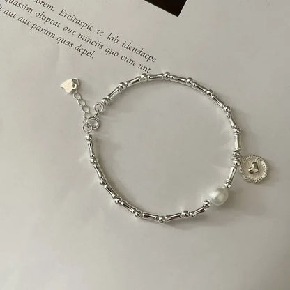 Sterling Silver Bracelet Partial Pearls Knots Bracelets