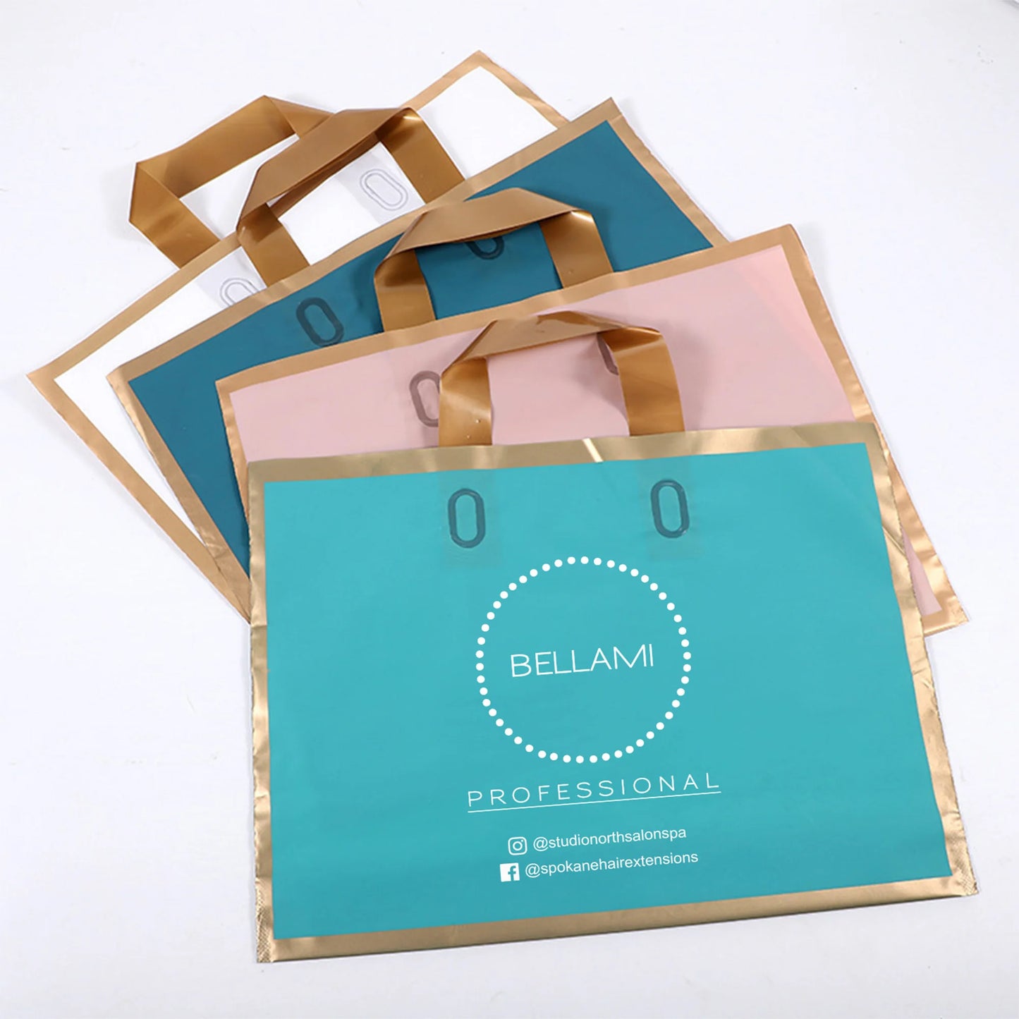 Custom logo frosted shopping bags plastic gift bags