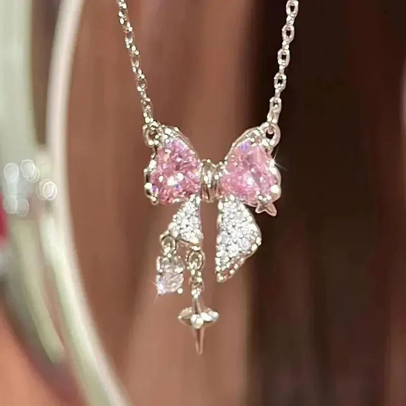 Fashion Sterling Silver Round Zircon Necklace Choker