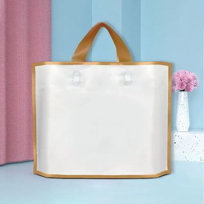 Custom logo frosted shopping bags plastic gift bags