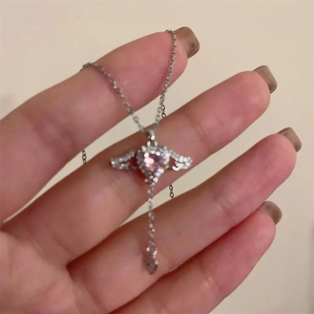 Fashion Sterling Silver Round Zircon Necklace Choker