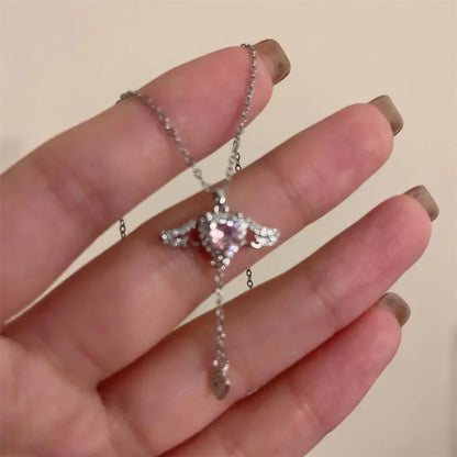 Fashion Sterling Silver Round Zircon Necklace Choker