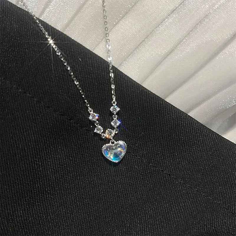 Fashion Sterling Silver Round Zircon Necklace Choker