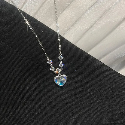 Fashion Sterling Silver Round Zircon Necklace Choker