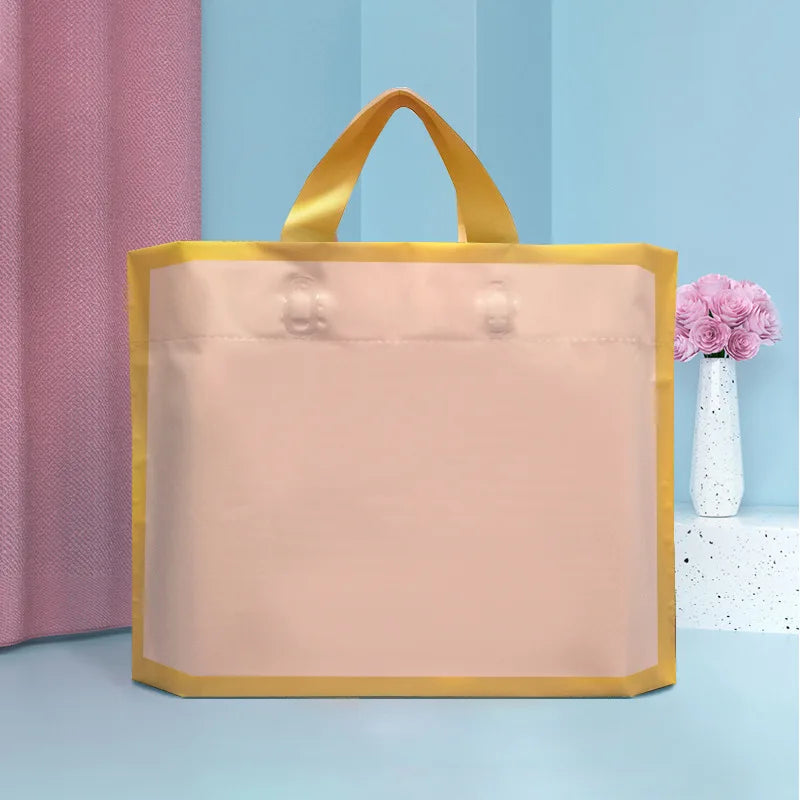 Custom logo frosted shopping bags plastic gift bags
