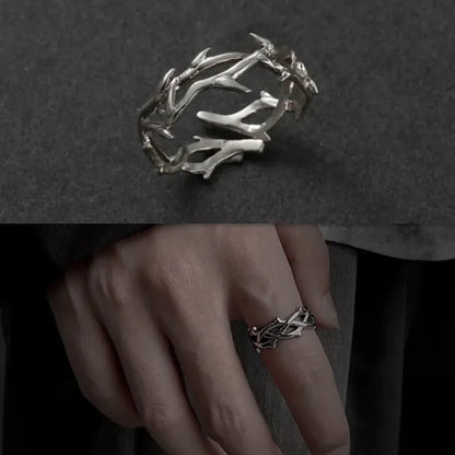 Fashion Goth Double Layer Rose Couple Rings for Men
