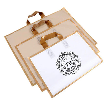 Custom logo frosted shopping bags plastic gift bags
