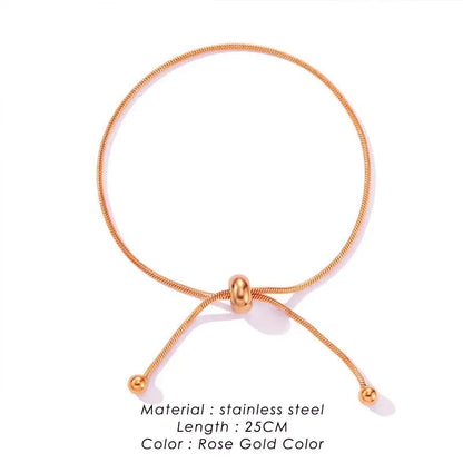 Personalized Snake Chain Adjustable Y Necklace