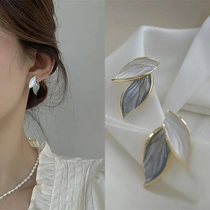 Korean Vintage Pearl Crystal Earrings For Women Jewelry