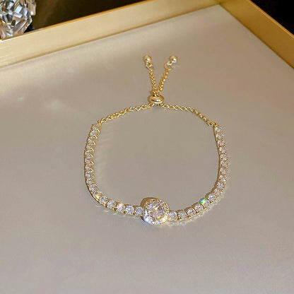 New Luxury Gold Zircon Bracelet for Women Elegant