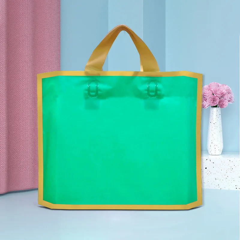 Custom logo frosted shopping bags plastic gift bags
